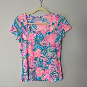 Lilly Pulitzer Short Sleeve Tee Shirt NEVER WORN Pima cotton  450